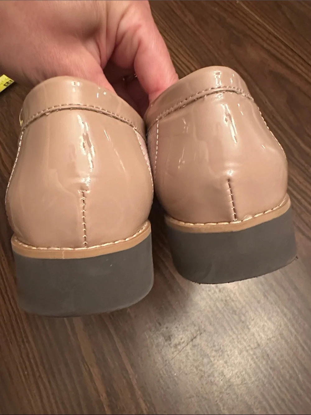 Donald J. Pliner Pale Pink Lizard-Texture Loafers with Metal Bit